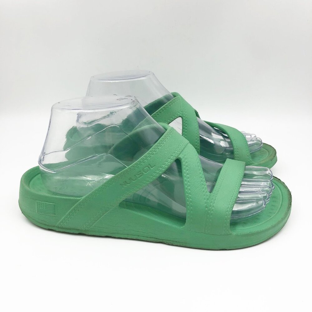 NUUSOL Hailey Rubber Slide Sandals Sage Green Flip Flops Womens 7 - Picture 3 of 10